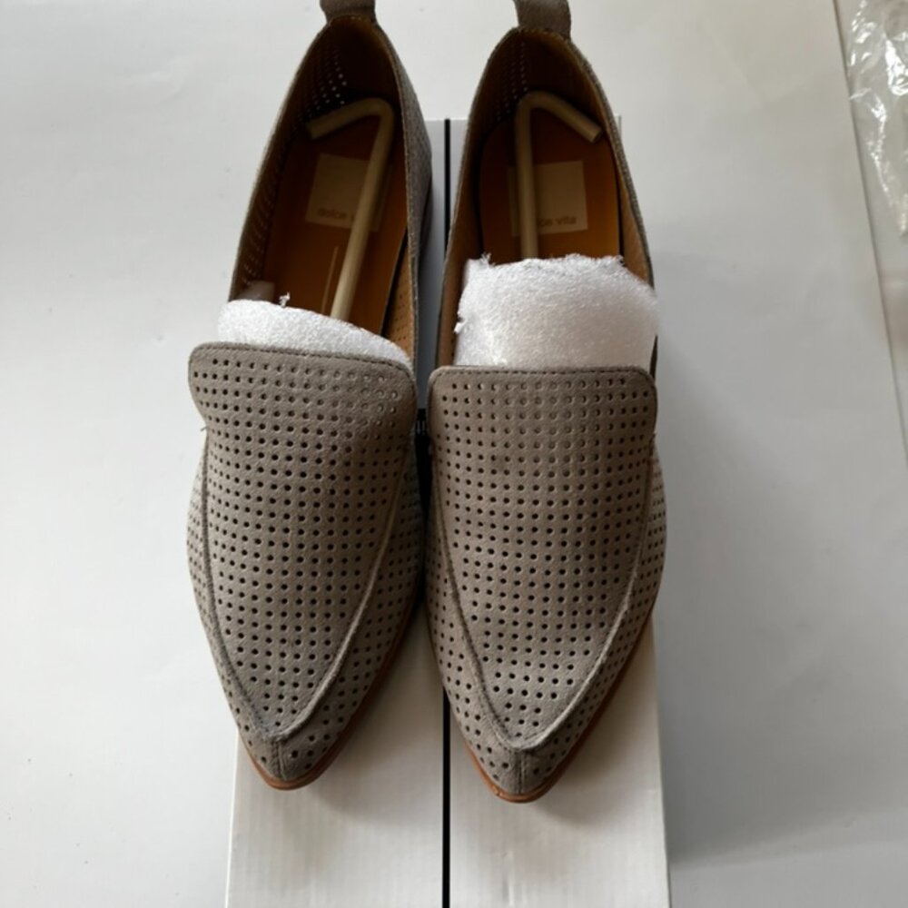 Dolce Vita Leather Upper "Kyler" Shoes Gray/Smoke Color, Size 8M